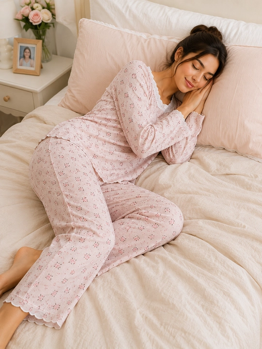 Pijama, ayollar uchun pijama, 100% paxtali tungi kiyim, uzun yengli uy kiyimi,tungi pijama