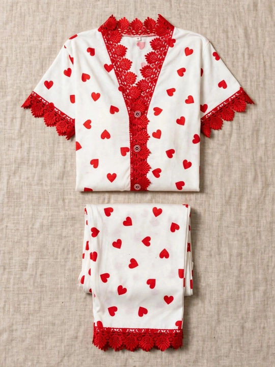 Ayollar uchun pijama 100% paxta / SAMY STORE krujevali pijama