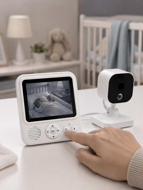 Monitorli simsiz video enaga, chaqaloqlar uchun raqamli video enaga