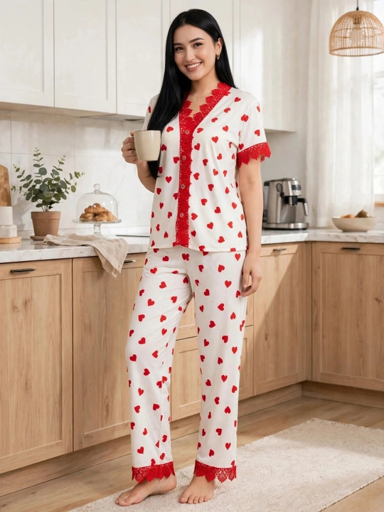 Ayollar uchun pijama 100% paxta / SAMY STORE krujevali pijama
