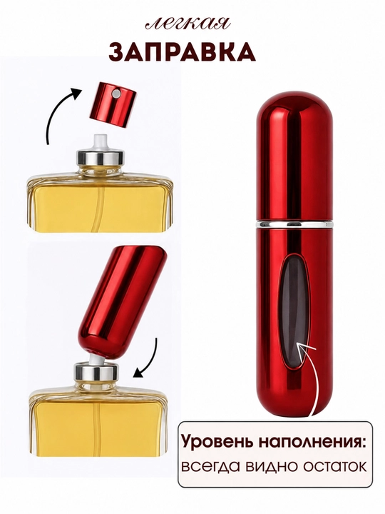 Портативный атомайзер для духов, многоразовый компактный распылитель, 5 мл