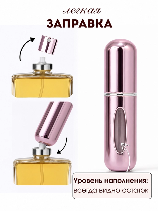 Портативный атомайзер для духов, многоразовый компактный распылитель, 5 мл