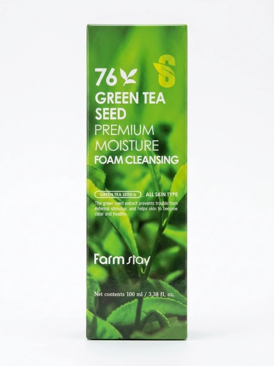 Farmstay 76% Green Tea Seed Premium Moisture Foam Cleansing (100 ml)