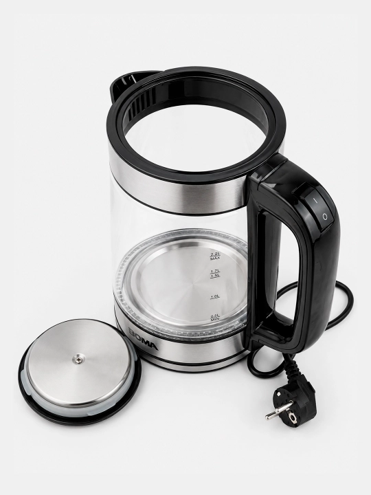 Elektr choynaglar BOMA 1500Vt, shisha, po'lat va sensorli displey 2-2,5 litr, LED va 360°