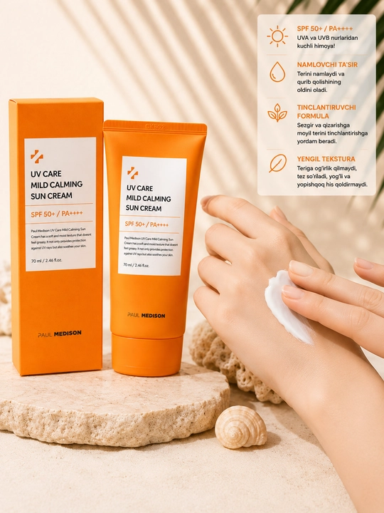 SPF 50, quyoshdan himoyalovchi krem