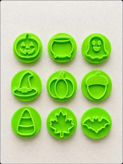 Plastilin va xamir uchun qolip-shtamplar to‘plami, 9 dona
