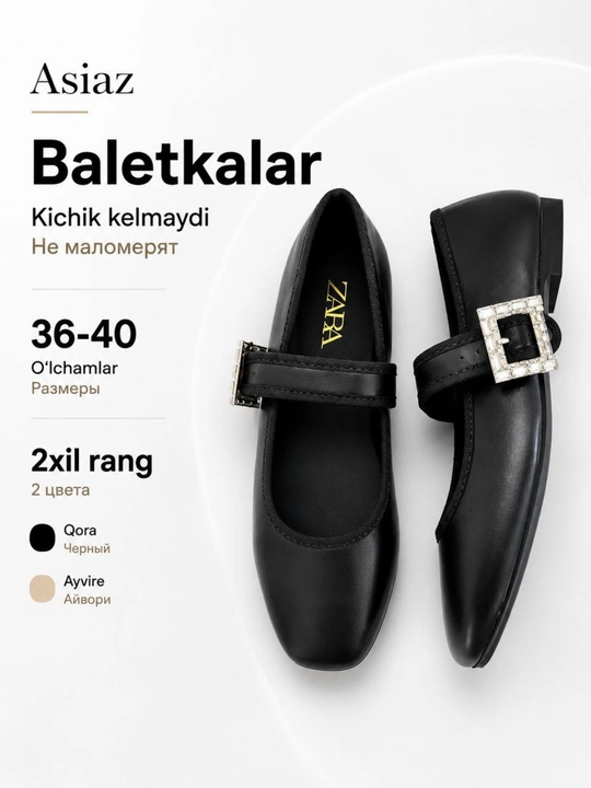 ZARA baletkasi,ayollar poyabzali, ayol va qizlar baletkasi - 