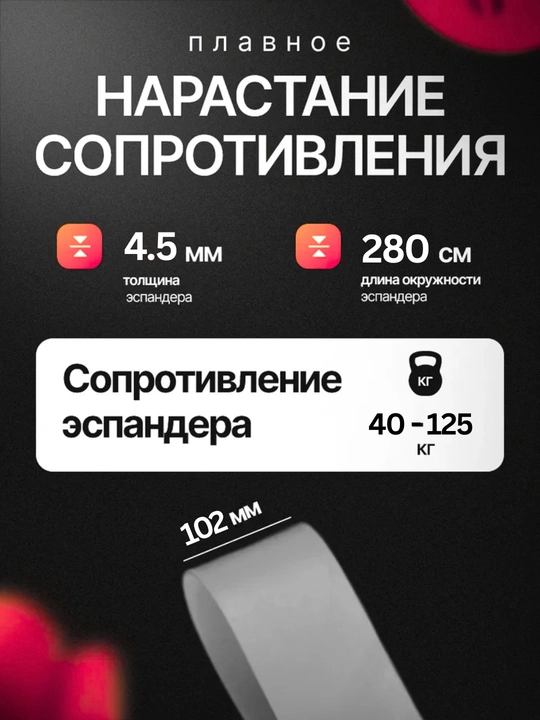 Резинка для фитнеса, латексная, универсальная, для тренировок, сопротивление 2 - 104 кг - 