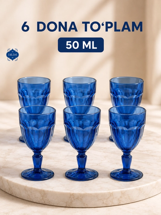 Rangli shisha fujer va stopkalar, ichimliklar uchun sovg‘a to‘plami, 6 dona, uy uchun set