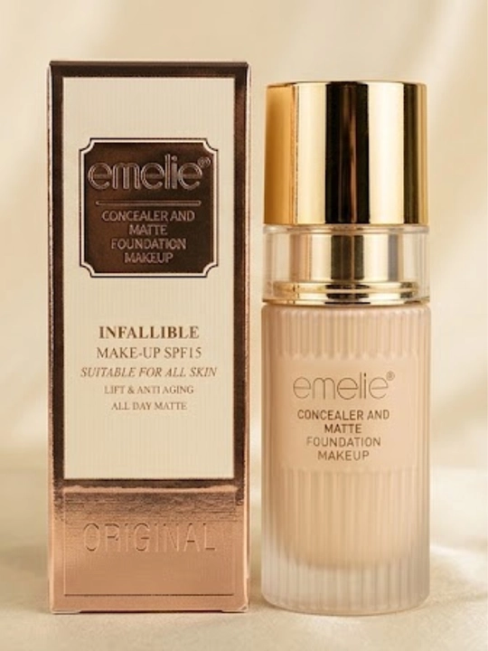 Emelie Infallible Matte Foundation SPF15 tonal kremi va konsilleri, 40 ml - 