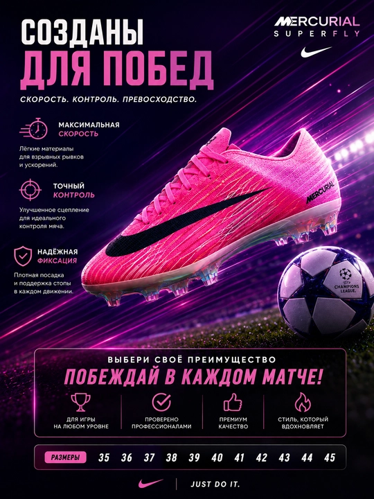 Futbol butsasi, tishli butsa, Nike Mercurial Superfly, Mercurial Superfly, futbol