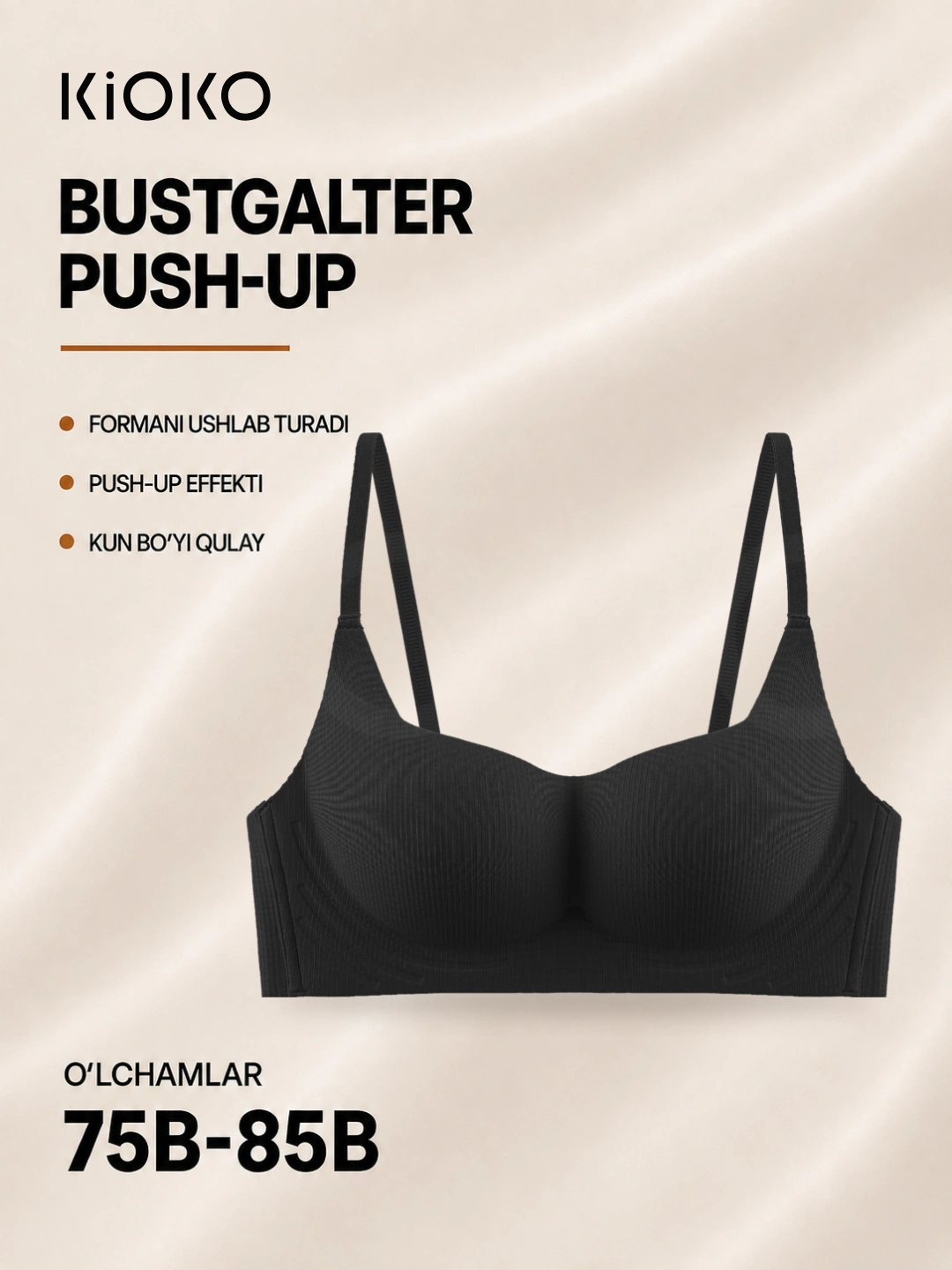 Ayollar uchun simsiz byustgalter Kioko. Push up lifchik. Ayollar ichki kiyimi