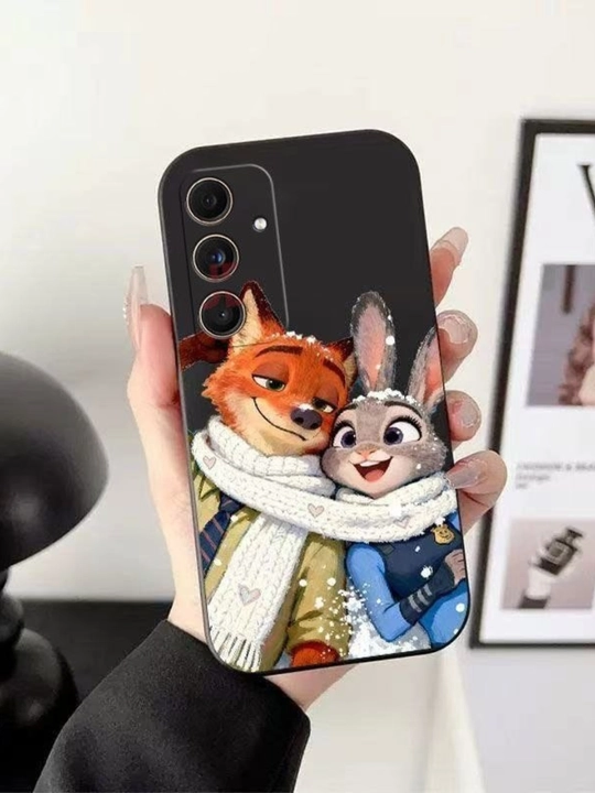 Защитный чехол-обложка на Samsung 16A — Зайчик и Лисичка - 