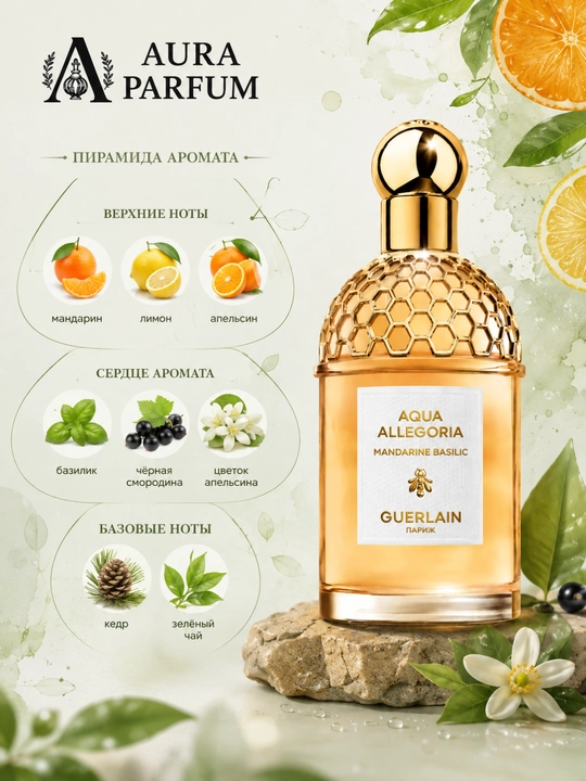 Atirlar ayollar va erkaklar uchun Guerlain Mandarine Basilic unisex atir, sovg'a uchun atir