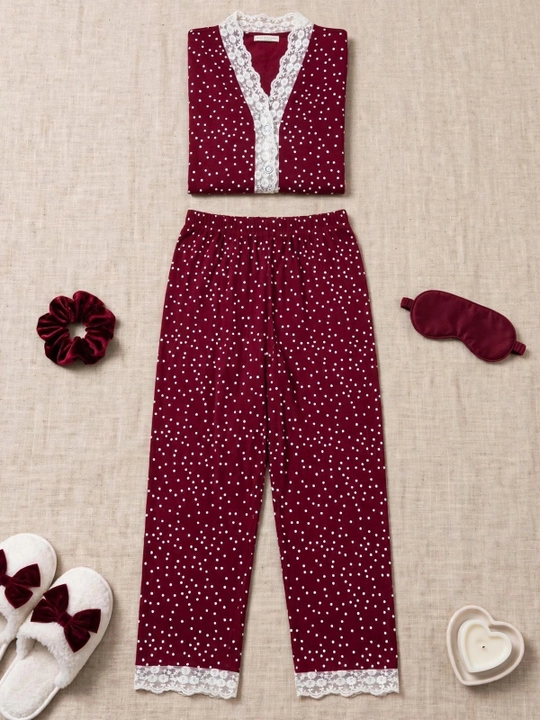 Ayollar uchun pijama 100% paxta / SAMY STORE krujevali pijama