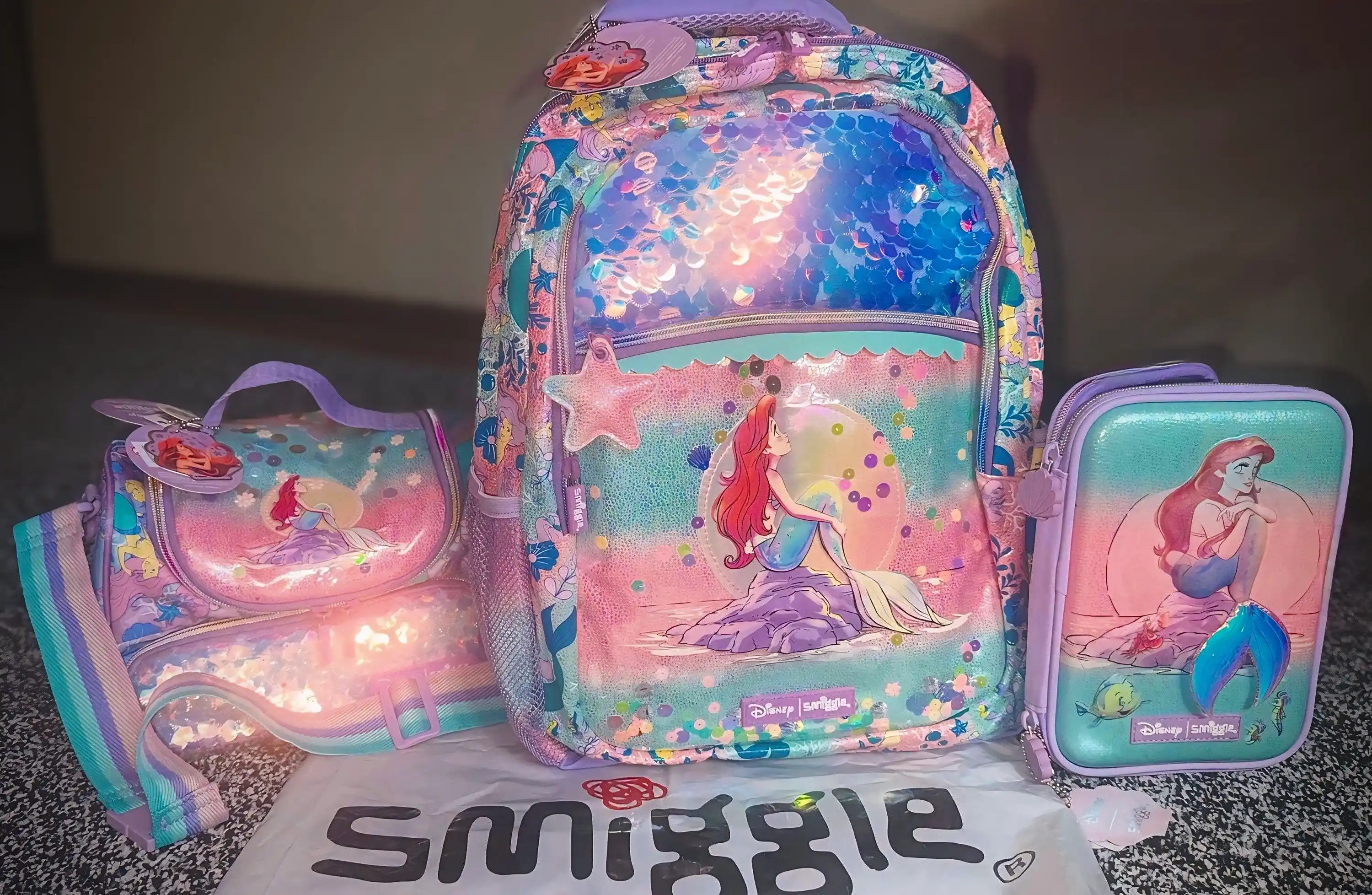 Smiggle maktab va bog'cha ryukzagi, sayr va sayohatlar uchun, 7-14 yoshgacha