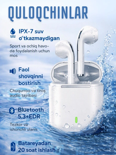 Naushniklar simsiz - tws binaural stereo j18 - 