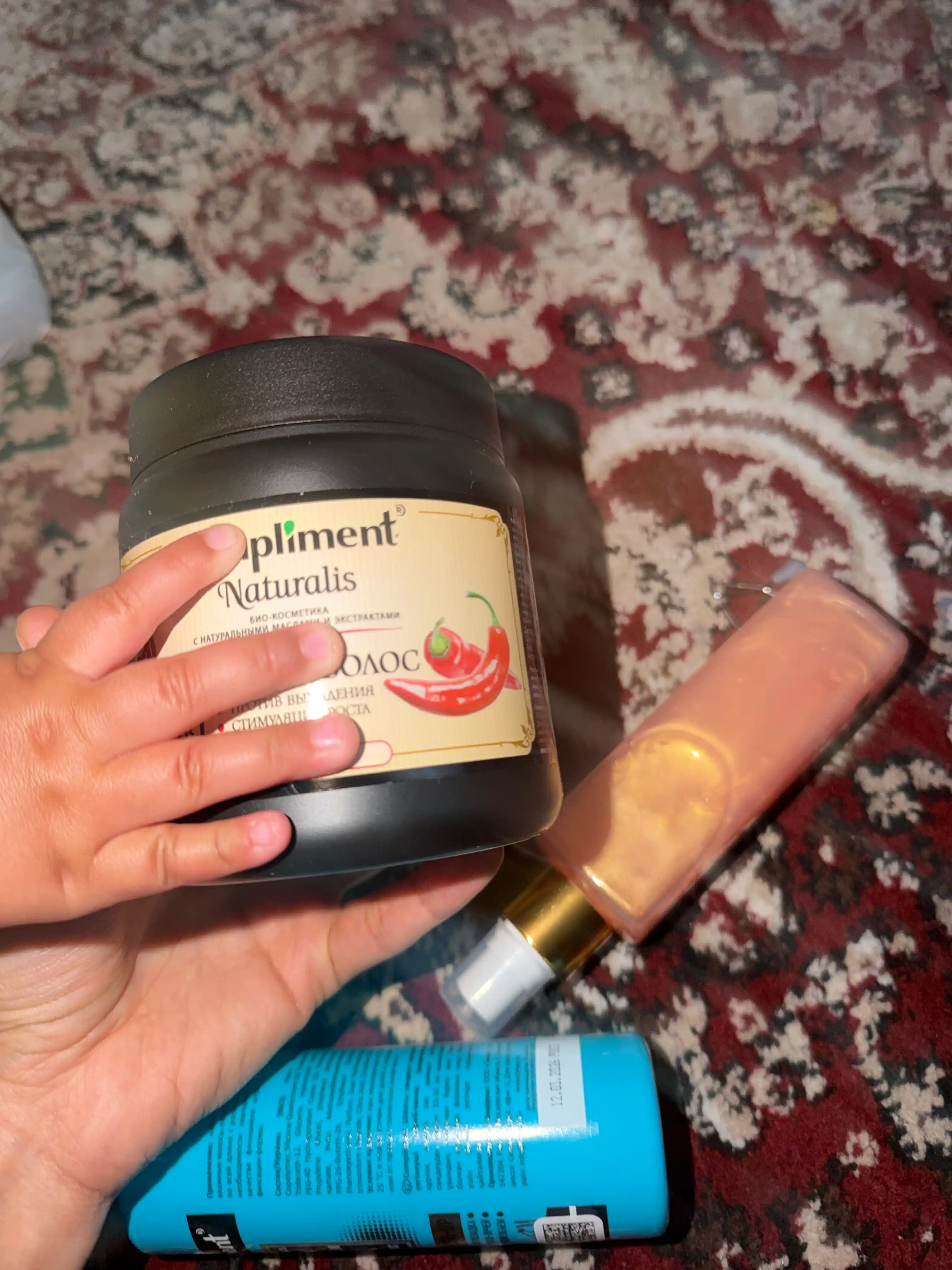 Murch, keratin va o‘sma moyi bilan sochlarni mustahkamlash va o‘stirish uchun niqob, Compliment, 500 ml