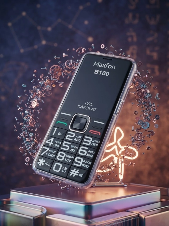 Maxfon B100 tugmali mobil telefon
