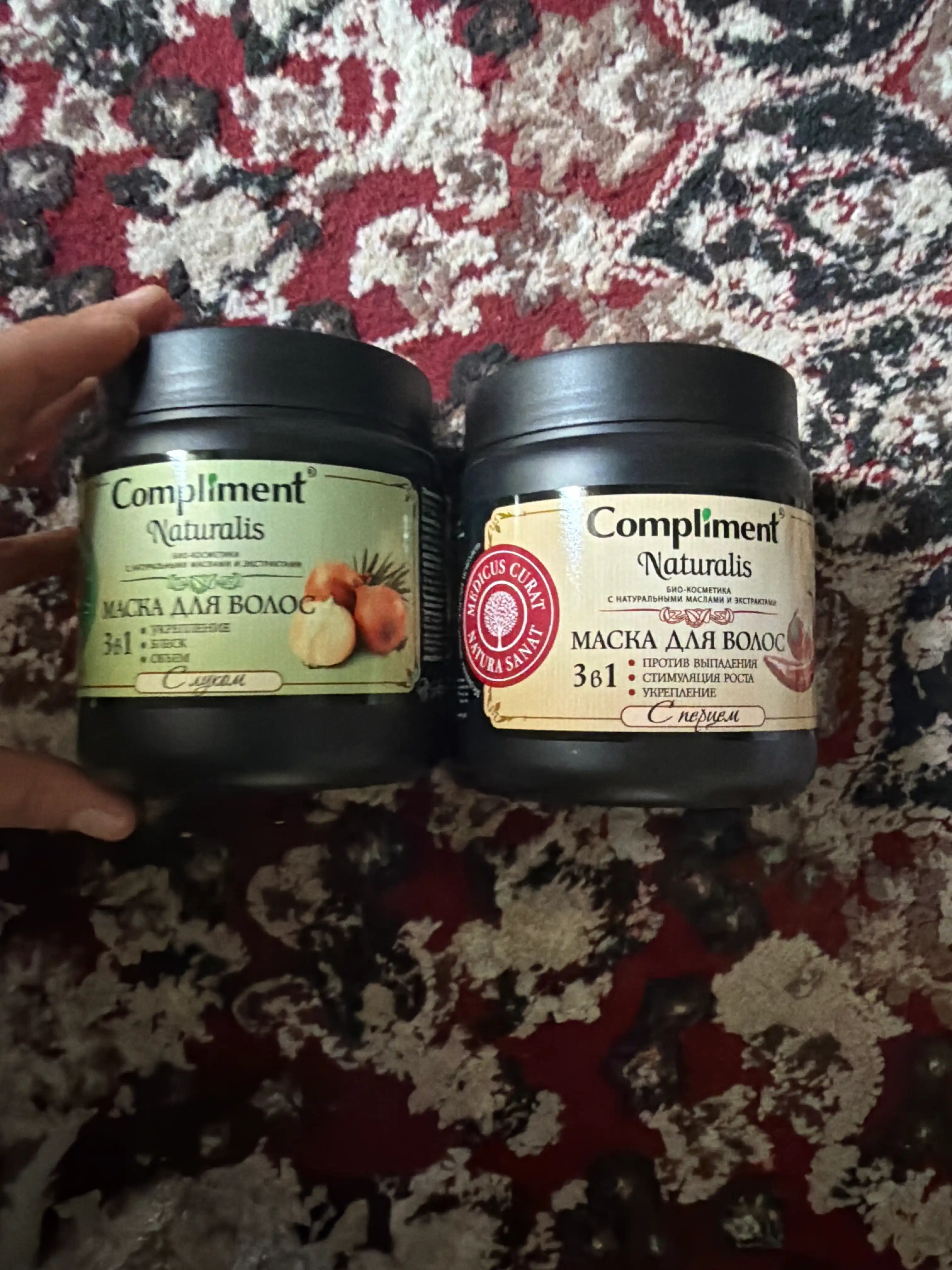 Murch, keratin va o‘sma moyi bilan sochlarni mustahkamlash va o‘stirish uchun niqob, Compliment, 500 ml