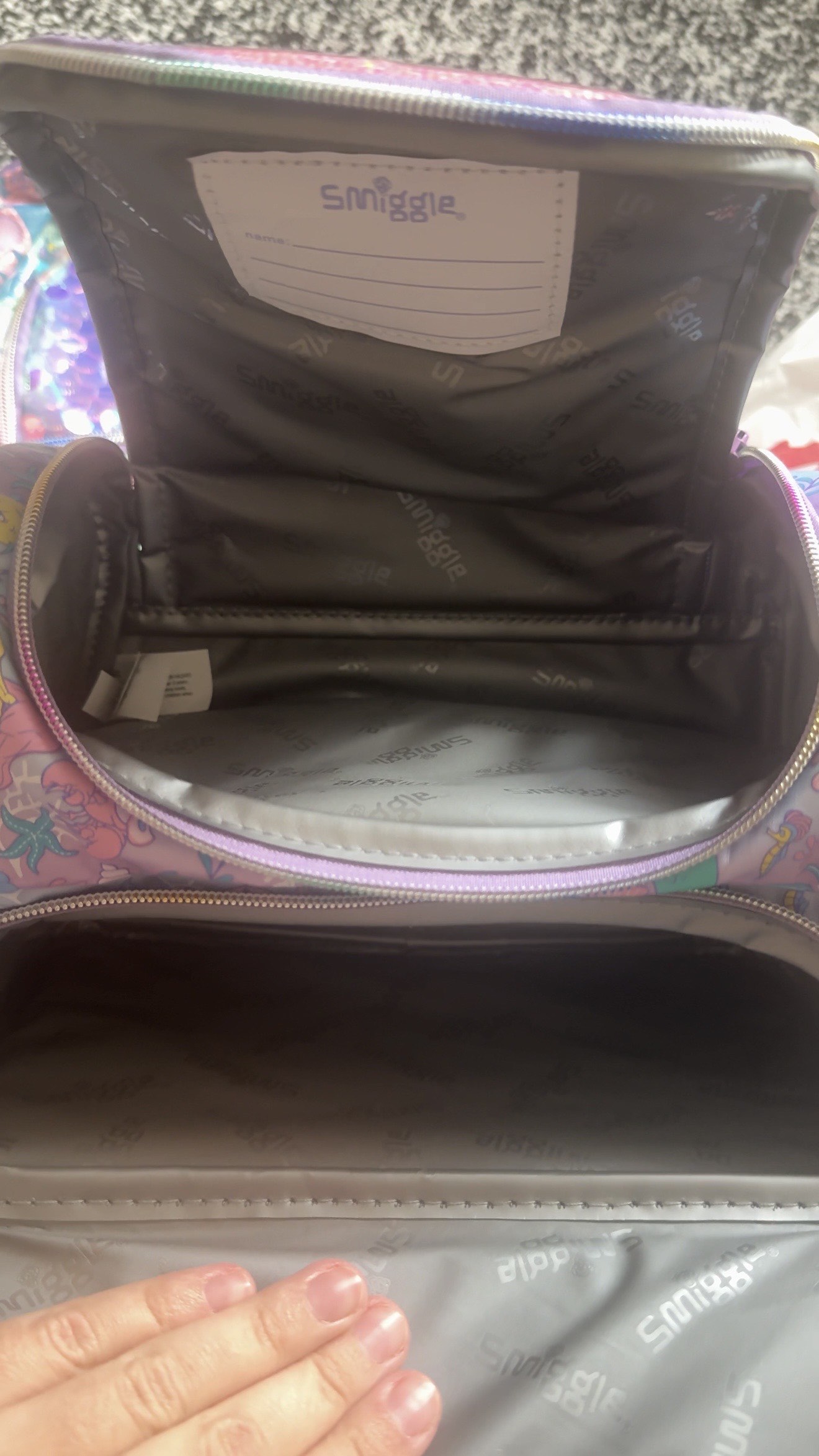 Smiggle maktab lunchbox sumkasi, 2 bo‘limli, sayr va sayohatlar uchun, 6-14 yoshgacha