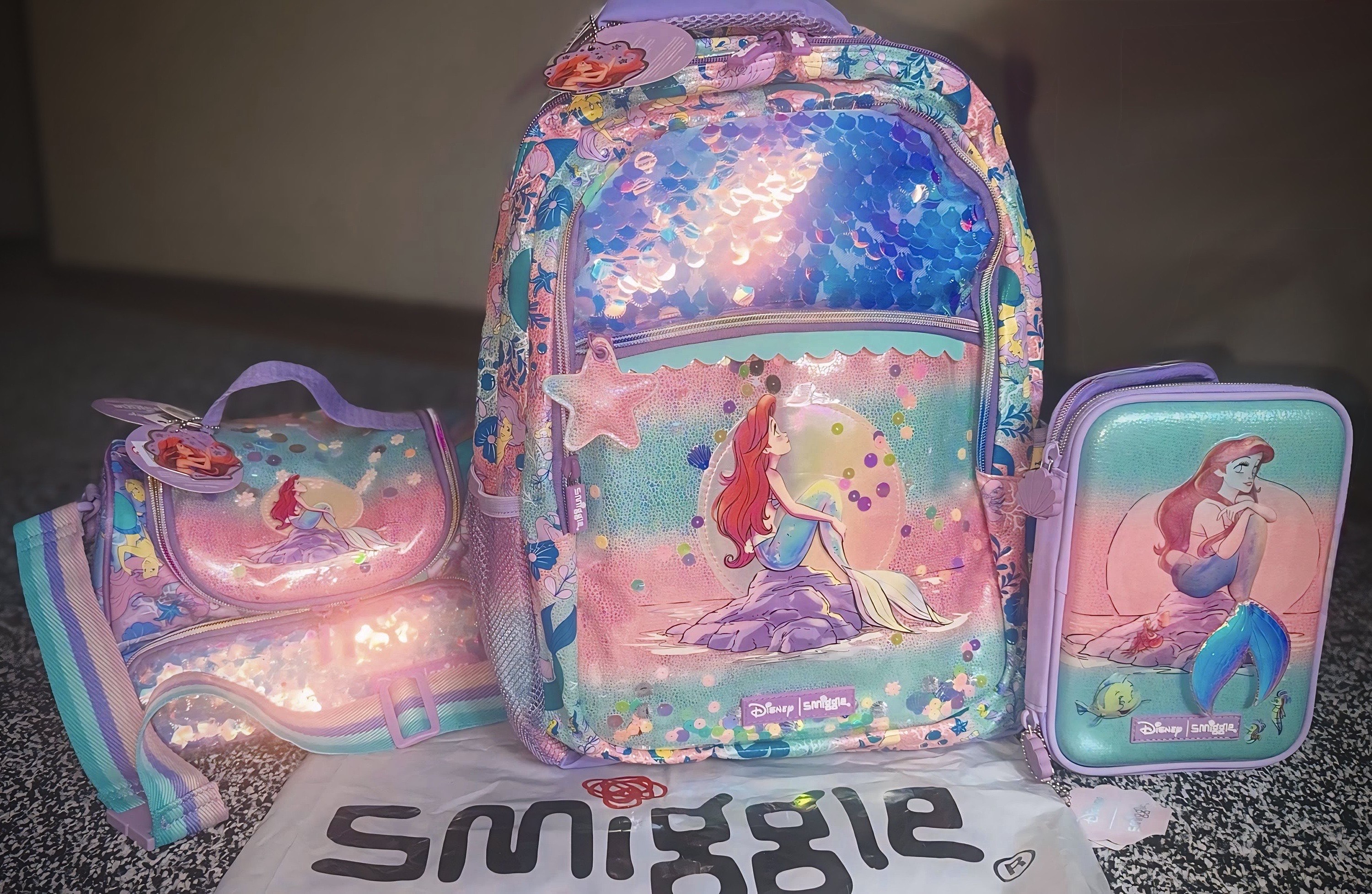 Smiggle maktab lunchbox sumkasi, 2 bo‘limli, sayr va sayohatlar uchun, 6-14 yoshgacha