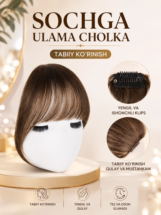 Ulama sochlar, sun'iy soch, ulama cholka, parik, qisiqchli cholka