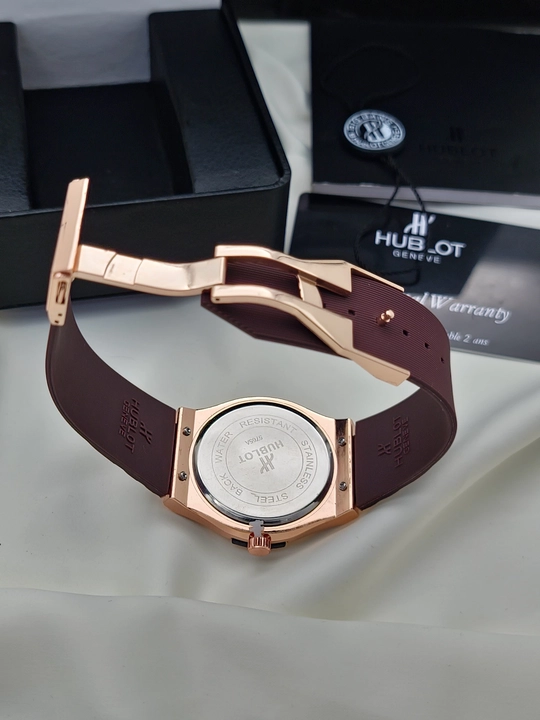 Erkaklar qo‘l soati Hublot Quartz – Mineral shisha, silikon remeshok, sana ko‘rsatkichi