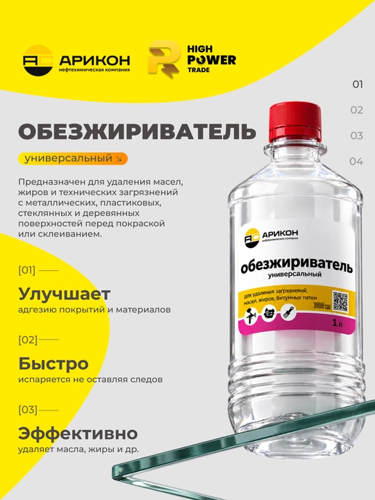 Обезжириватель универсальный Арикон, бутылка 1 л - 
