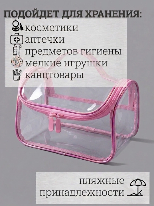 Косметичка дорожная, прозрачная
