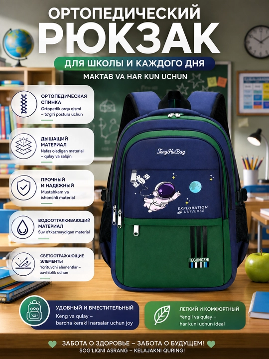 Рюкзак для школы ортопедический, школьный рюкзак, портфель - 