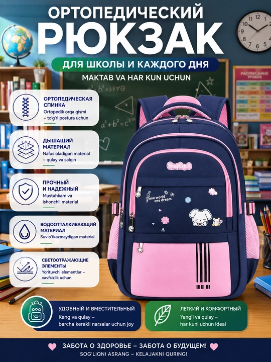 Рюкзак для школы ортопедический, школьный рюкзак, портфель - 