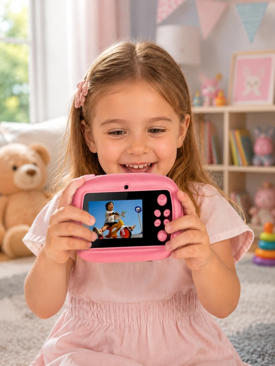Bolalar pushti raqamli fotoapparat mini kamera