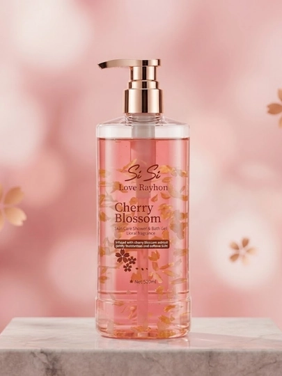 Si Si Cherry Blossom xushbo'y tana dush geli, gultojibarglar bilan, 520 ml - 