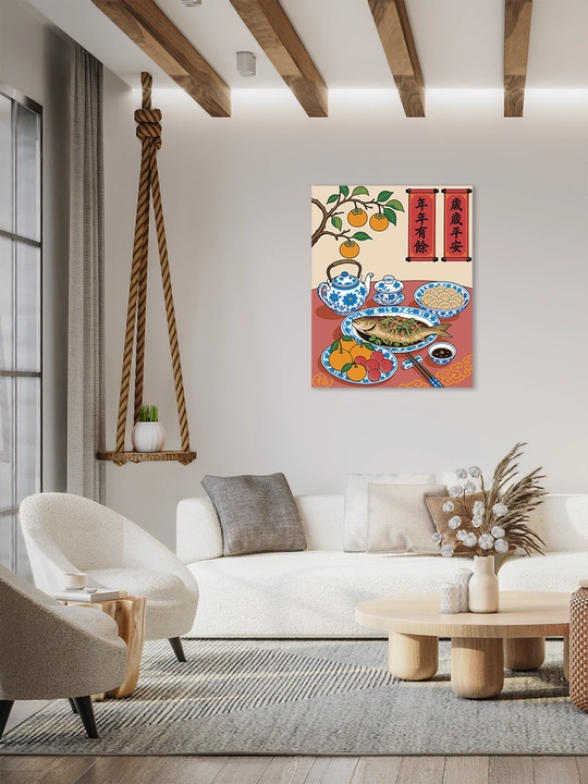 Raqamlar bo‘yicha rasm ARTERY 40x50 sm, tabiat, mevalar va natyurmort