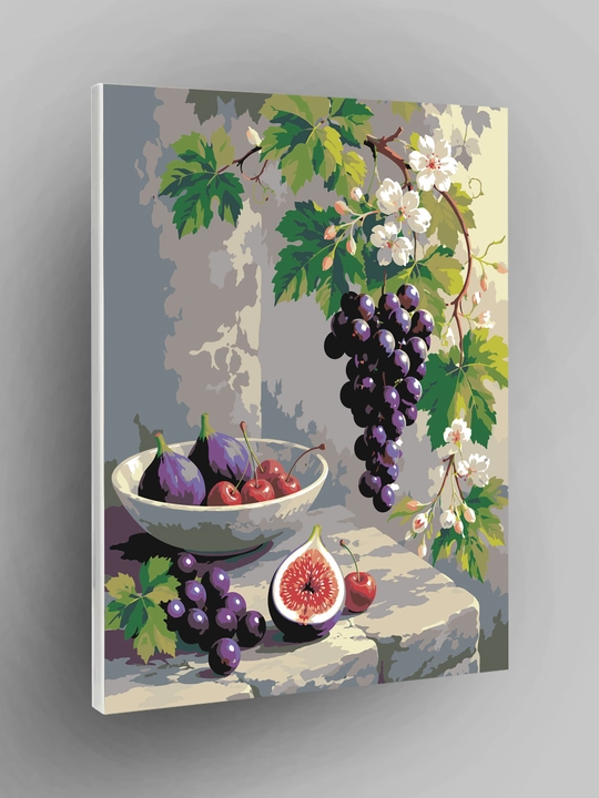 Raqamlar bo‘yicha rasm ARTERY 40x50 sm, tabiat, mevalar va natyurmort