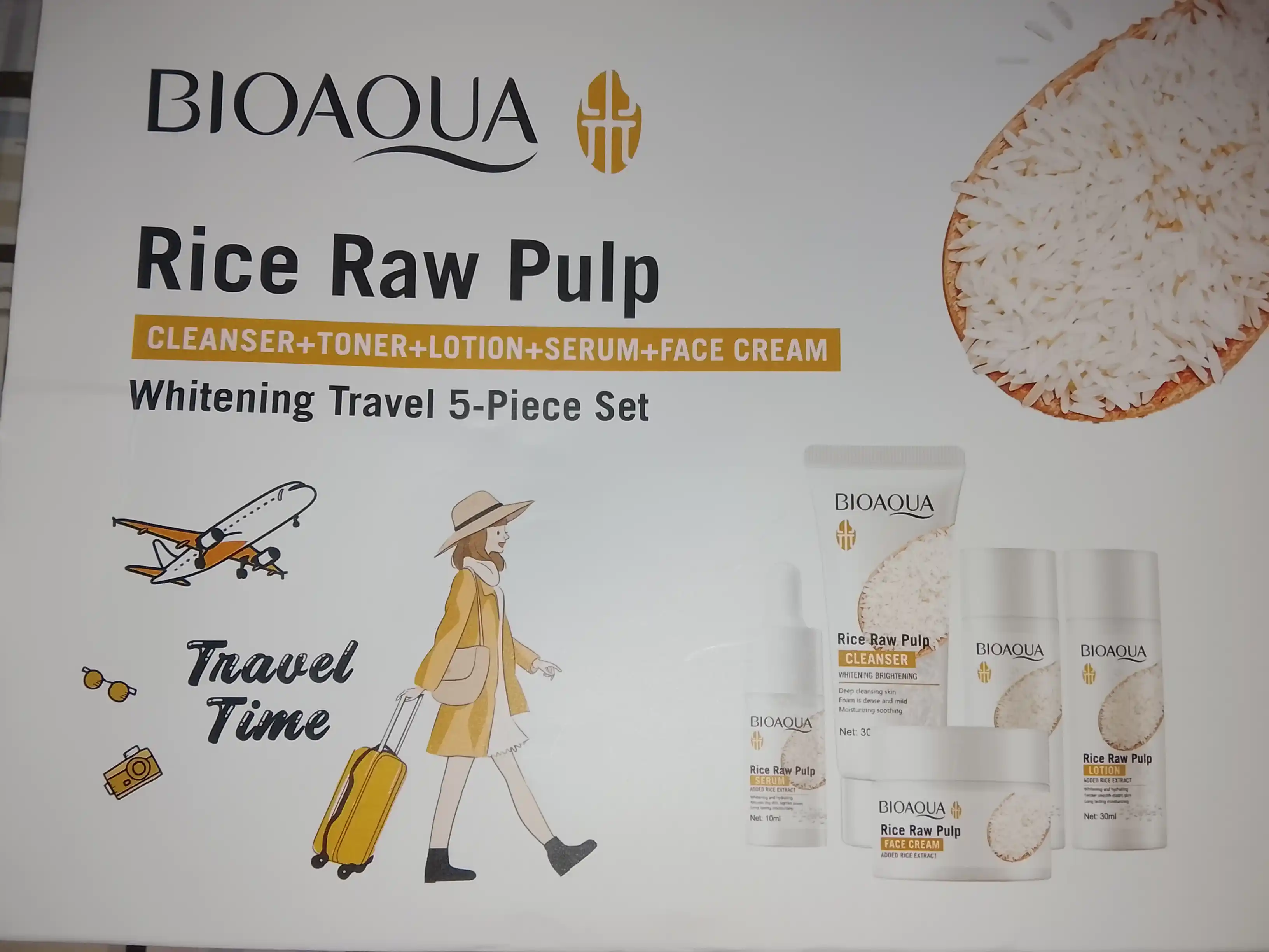 Gialuron kislotali, terini yoshartirish uchun BIOAQUA kosmetik sovg‘a to‘plami
