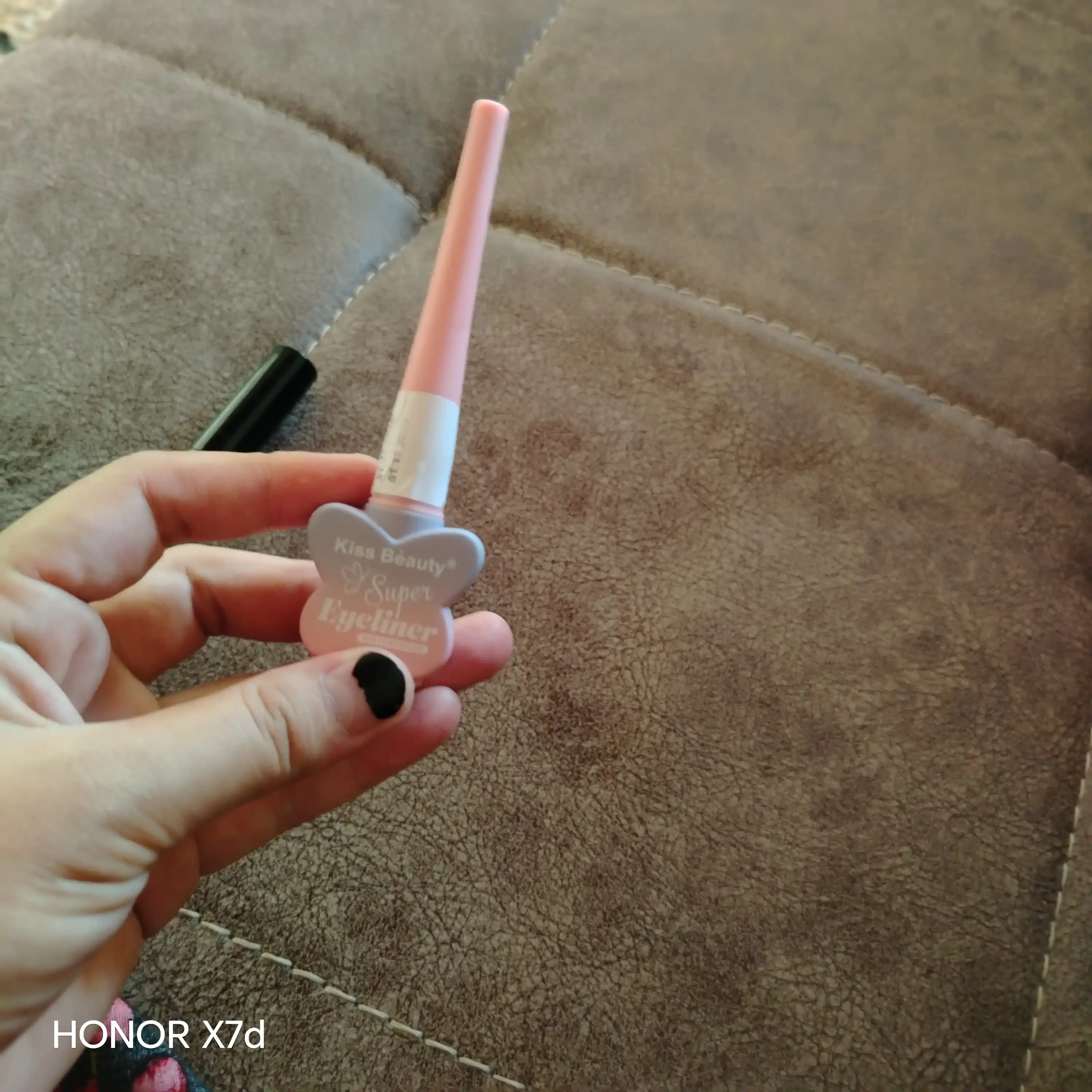 Жидкая подводка для глаз, eyeliner, водостойкая, черная, с тонкой кисточкой, Kiss Beauty