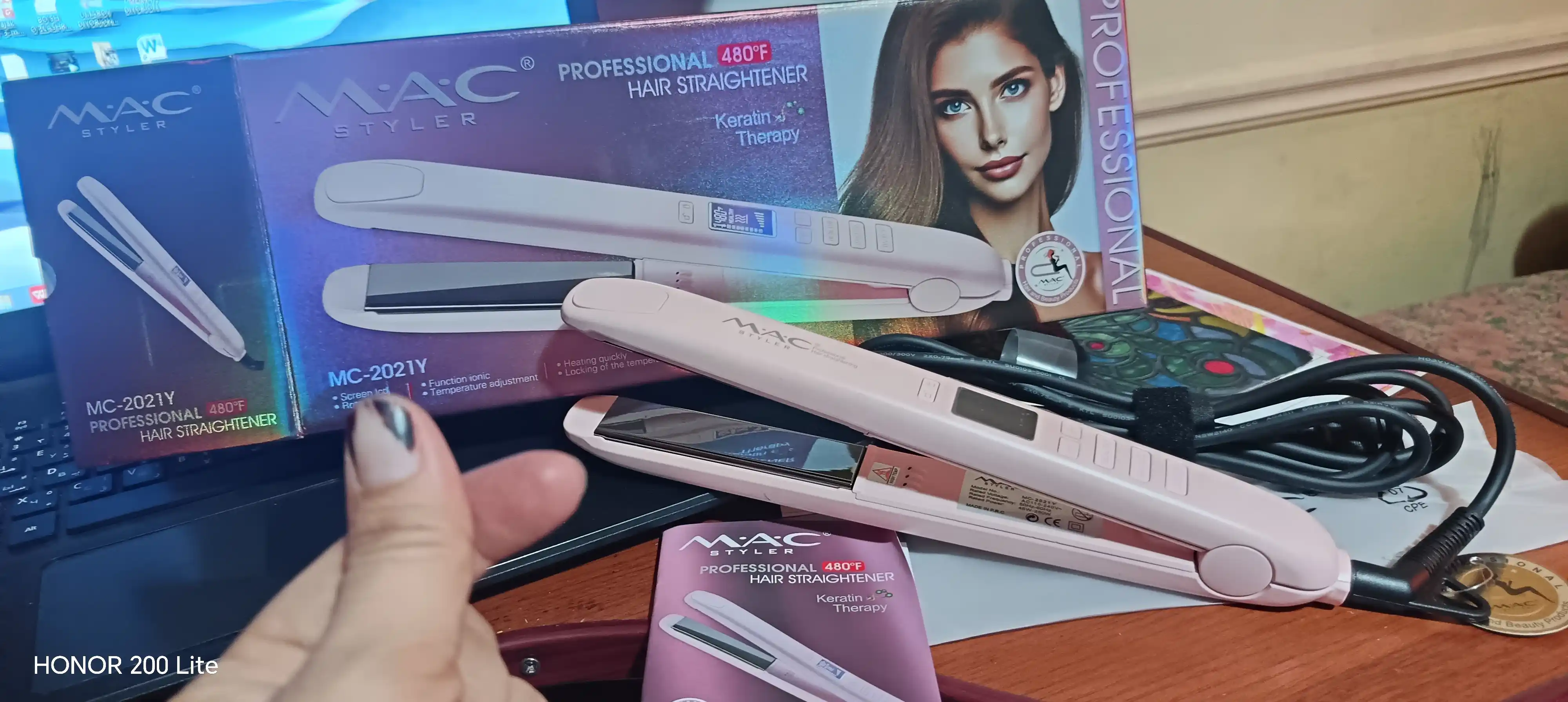 Professional soch tekislovchi dazmol MAC Styler MC-2021 Titan, LCD displeyli