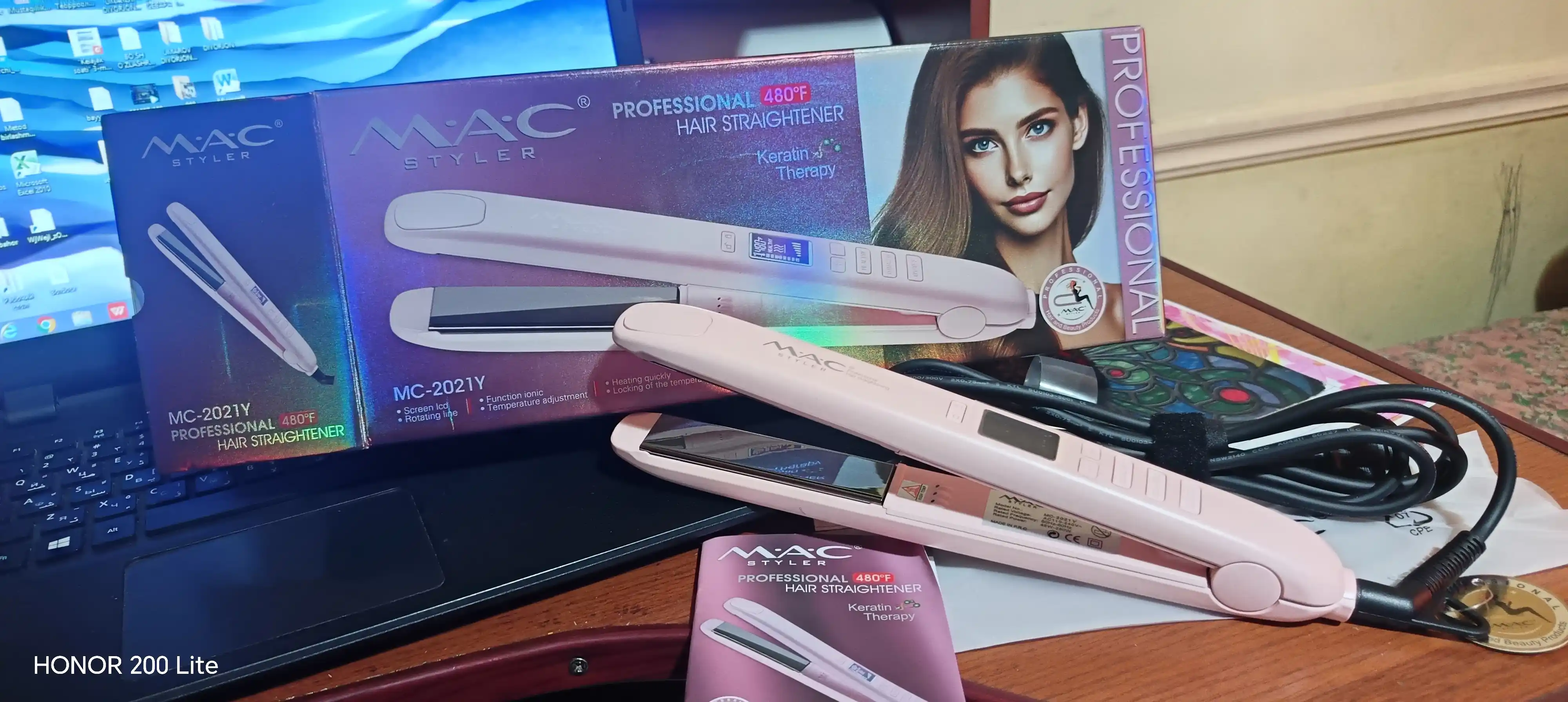 Professional soch tekislovchi dazmol MAC Styler MC-2021 Titan, LCD displeyli