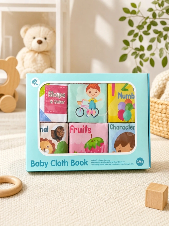 Baby Cloth Book matodan yumshoq rivojlantiruvchi kitobchalar, 3 oydan boshlab - 