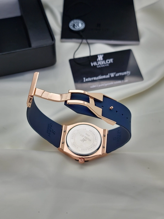 Erkaklar qo‘l soati Hublot Quartz – Mineral shisha, silikon remeshok, sana ko‘rsatkichi