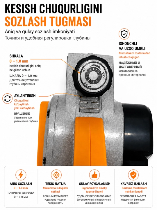COOFIX | 650 Vt quvvatli, 82 mm elektr randalash mashinasi