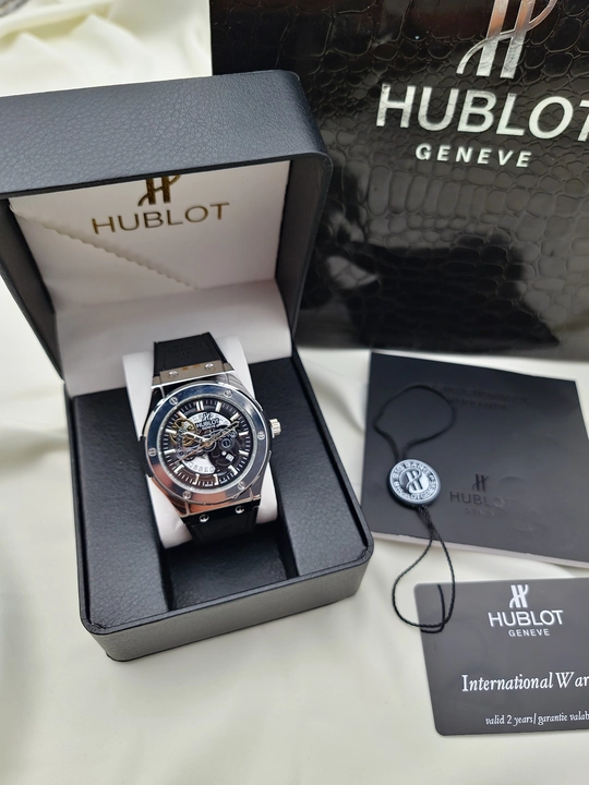 Erkaklar qo‘l soati Hublot Quartz – Mineral shisha, silikon remeshok, sana ko‘rsatkichi