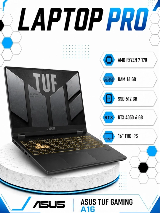 Ноутбук ASUS TUF Gaming A16 AMD Ryzen 7 170 RAM 16GB SSD 512GB RTX 4050 6 GB 16" FHD IPS - 