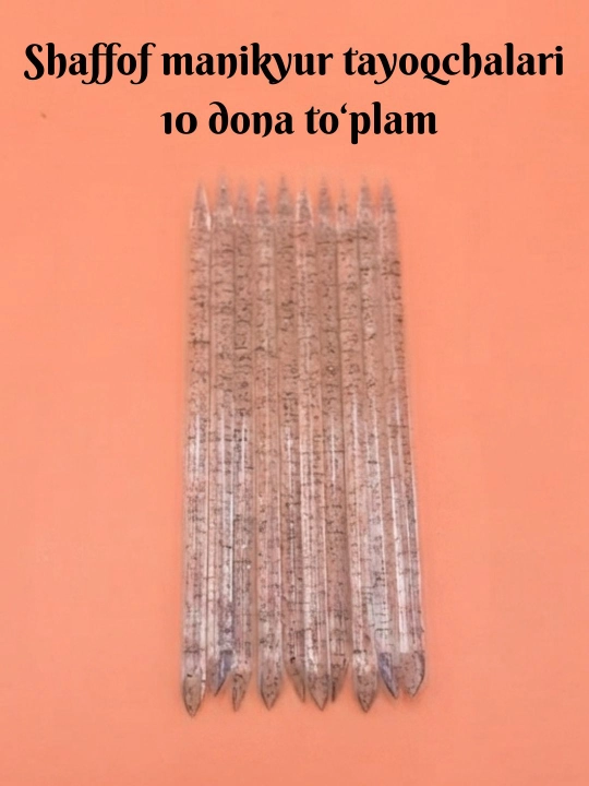 Shaffof manikyur tayoqchalari 10 dona to‘plam - 