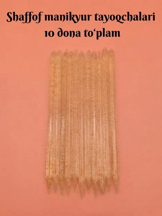 Shaffof manikyur tayoqchalari 10 dona to‘plam - 