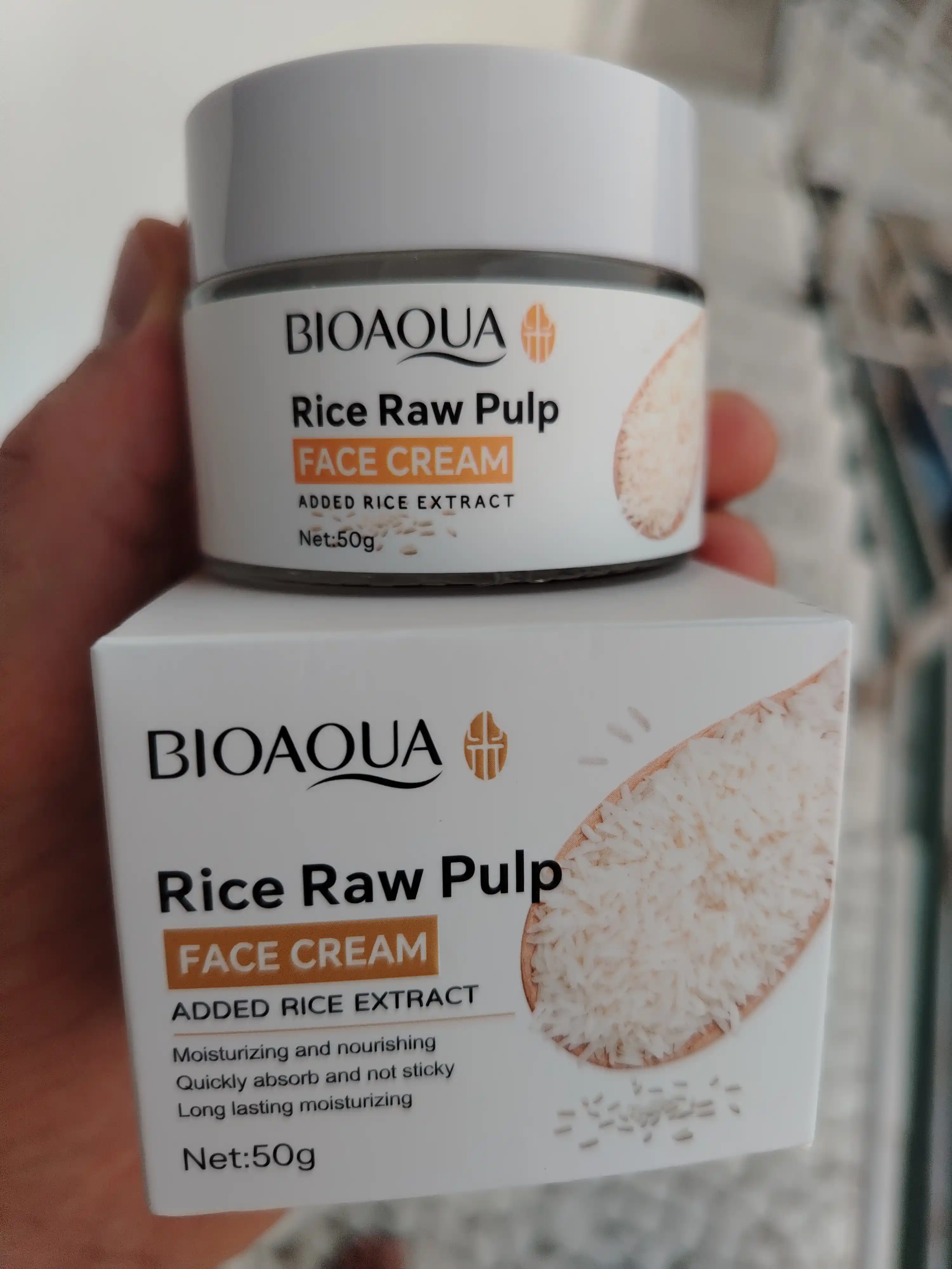 Увлажняющий крем для лица Bioaqua с экстрактом риса, 50 г