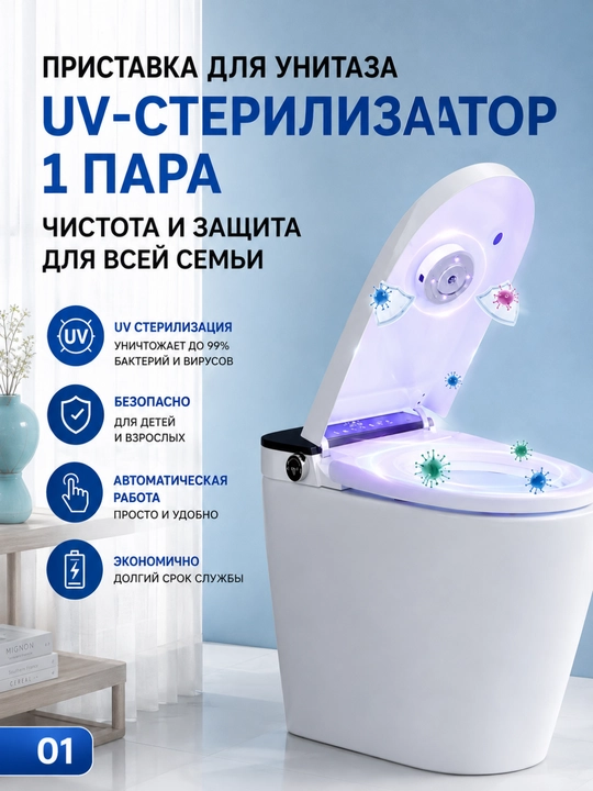 Unitaz uchun avtomatik ultrabinafsha sterilizator - 