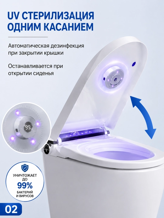 Unitaz uchun avtomatik ultrabinafsha sterilizator
